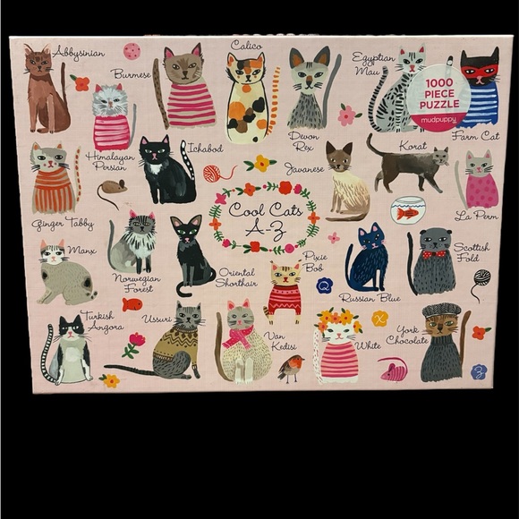 mudpuppy Other - Cool Cats A-Z 1000 Piece Puzzle